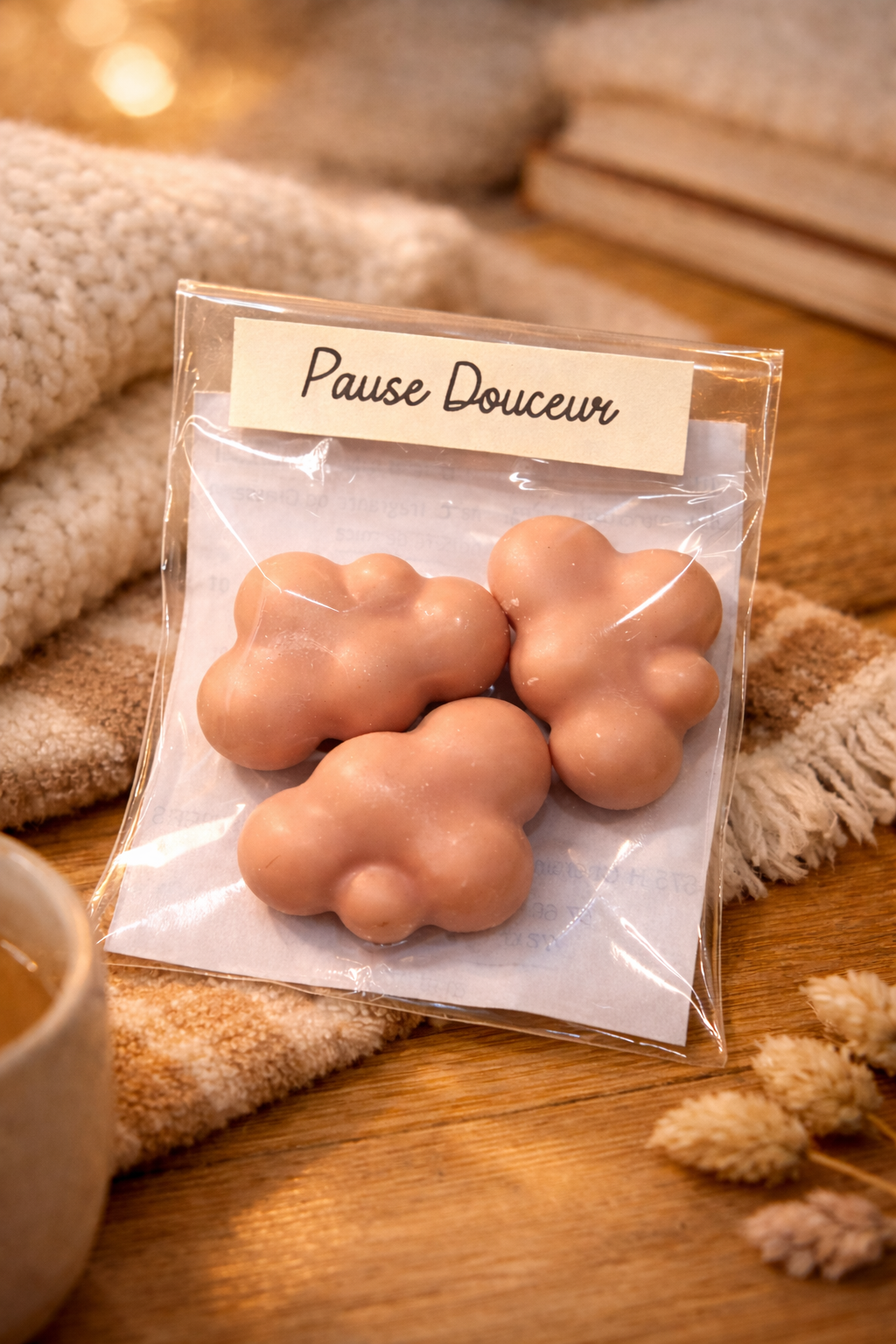 Fondants-parfumes-PAuse-Douceur. Fondants Pause Douceur à la cire de colza et fragrance de Grasse